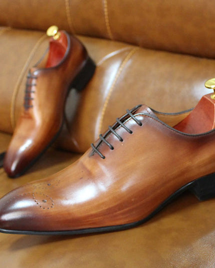 Dropshipping Oxford Shoes Men's Leather New Men's Shoes Cowhide Handmade Business Suits Classic Men's Shoes Multicolor