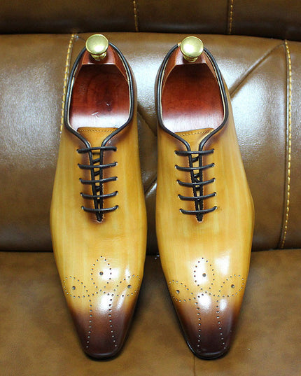 Dropshipping Oxford Shoes Men's Leather New Men's Shoes Cowhide Handmade Business Suits Classic Men's Shoes Multicolor