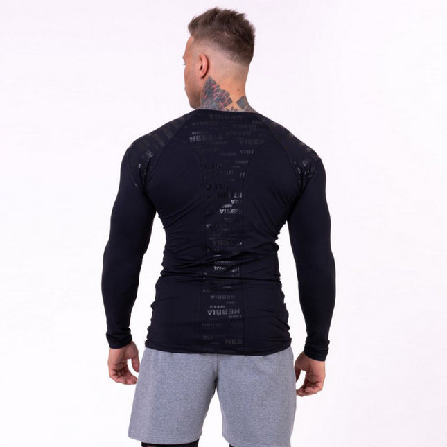 Muscle Fitness Brothers Fat Men's Long Sleeve T-shirt Sports Fitness Running Workout Pure Cotton Stretch Long Sleeve T-shirt