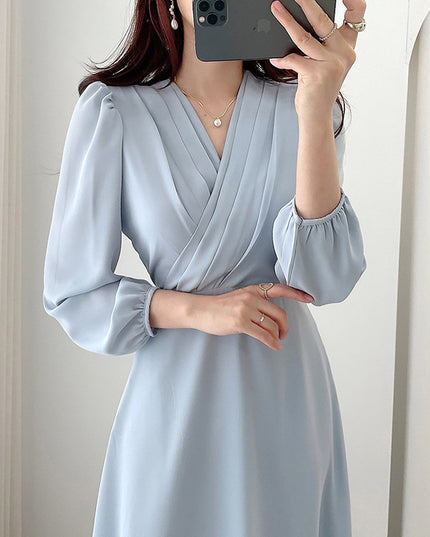 Adult Lady Like Woman Lightly Mature Temperament Long Dress Women