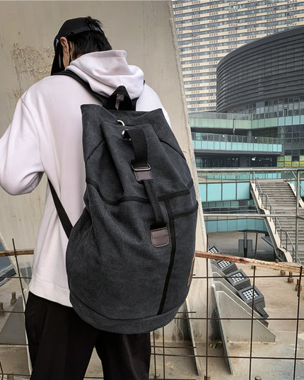 Sports Water Tube Backpack Trendy Canvas School Bag