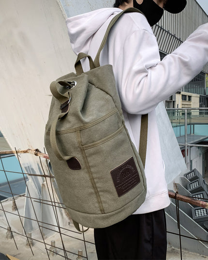 Sports Water Tube Backpack Trendy Canvas School Bag