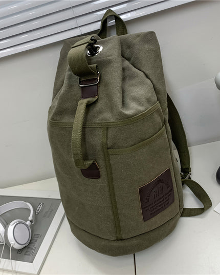 Sports Water Tube Backpack Trendy Canvas School Bag
