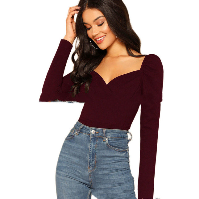 Women's T-Shirt With Pullover V-Neck