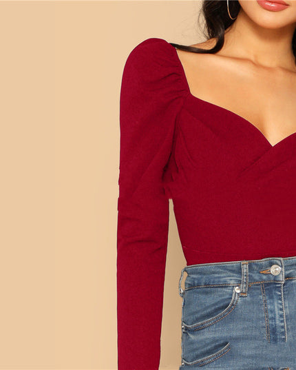 Women's T-Shirt With Pullover V-Neck