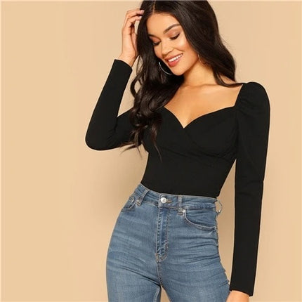 Women's T-Shirt With Pullover V-Neck