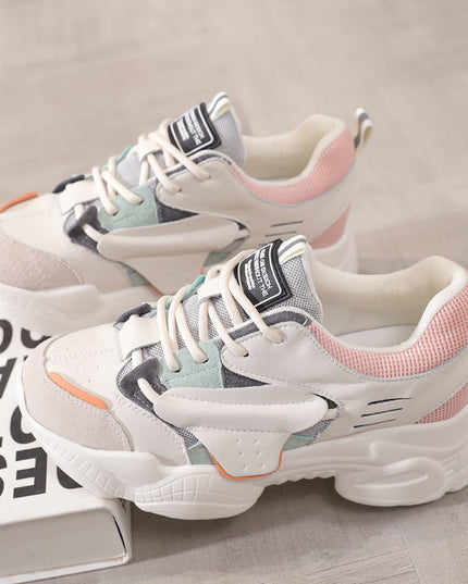 Daddy Shoes Female Spring New All-Match Casual White Sports Shoes Net Red Korean Women'S Shoes