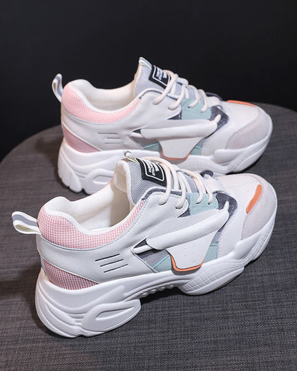 Daddy Shoes Female Spring New All-Match Casual White Sports Shoes Net Red Korean Women'S Shoes