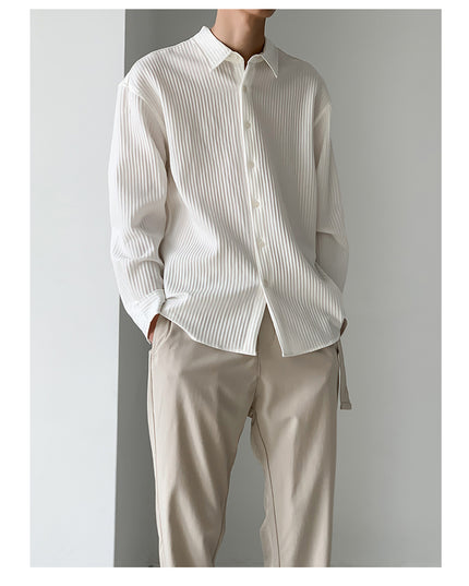 Spring And Summer Thin Long-Sleeved Shirt Men's Loose Casual Men's Inch Shirt