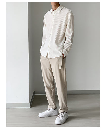 Spring And Summer Thin Long-Sleeved Shirt Men's Loose Casual Men's Inch Shirt