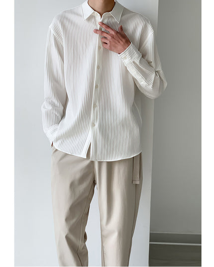 Spring And Summer Thin Long-Sleeved Shirt Men's Loose Casual Men's Inch Shirt