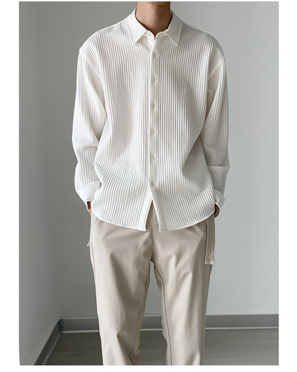 Spring And Summer Thin Long-Sleeved Shirt Men's Loose Casual Men's Inch Shirt
