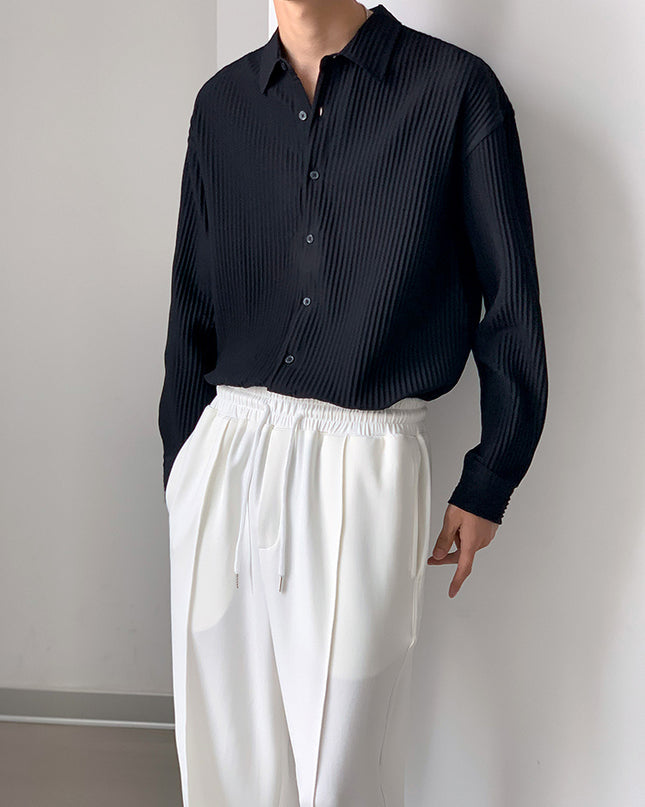 Spring And Summer Thin Long-Sleeved Shirt Men's Loose Casual Men's Inch Shirt