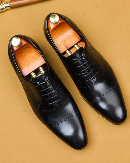 British Brock Business Dress Casual Men'S Shoes Leather Oxford Shoes