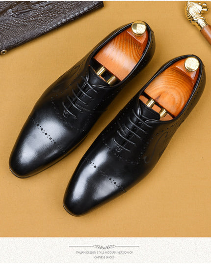British Brock Business Dress Casual Men'S Shoes Leather Oxford Shoes