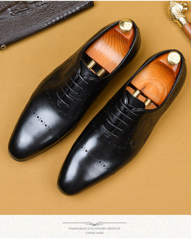 British Brock Business Dress Casual Men'S Shoes Leather Oxford Shoes