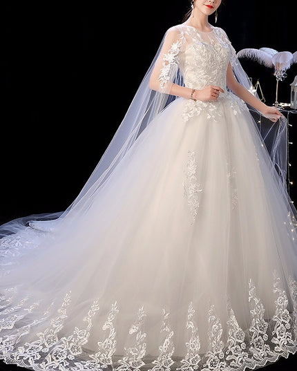 Wedding Dress Female Short Shoulder Simple Short