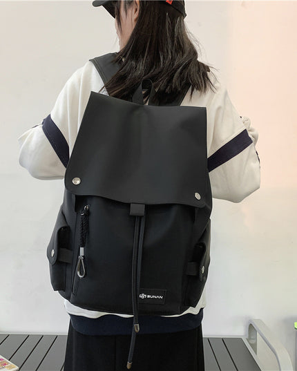 Ins Backpack Locomotive Large-Capacity School Bags Large-Cover Student Schoolbag