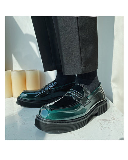 Men'S Shoes, Low-Top, Thick-Soled, Personality Trend, All-Match Spring New Breathable Footwear Korean Casual Leather Shoes For Men