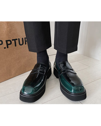 Men'S Shoes, Low-Top, Thick-Soled, Personality Trend, All-Match Spring New Breathable Footwear Korean Casual Leather Shoes For Men