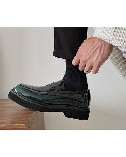 Men'S Shoes, Low-Top, Thick-Soled, Personality Trend, All-Match Spring New Breathable Footwear Korean Casual Leather Shoes For Men