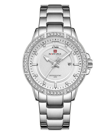 Diamond watch men's waterproof luminous large dial quartz watch