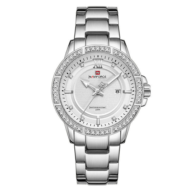 Diamond watch men's waterproof luminous large dial quartz watch
