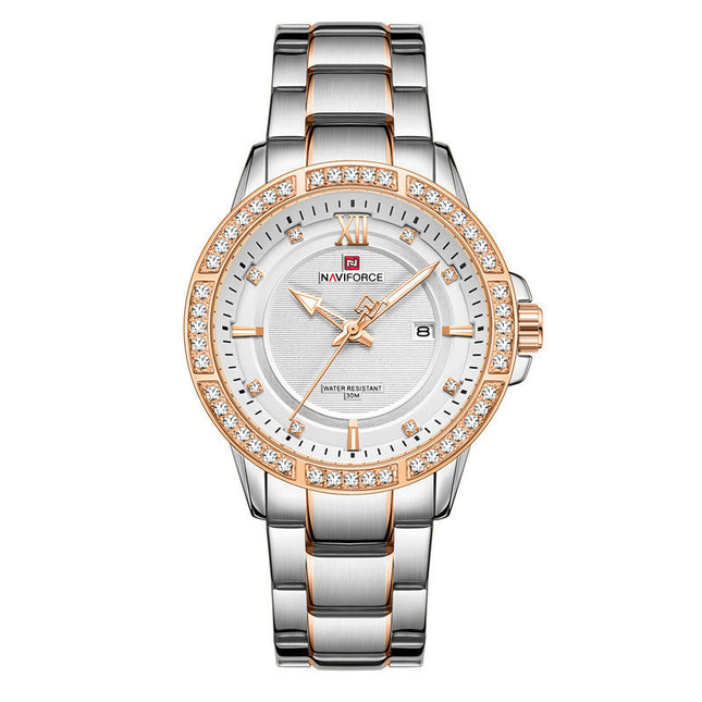 Diamond watch men's waterproof luminous large dial quartz watch