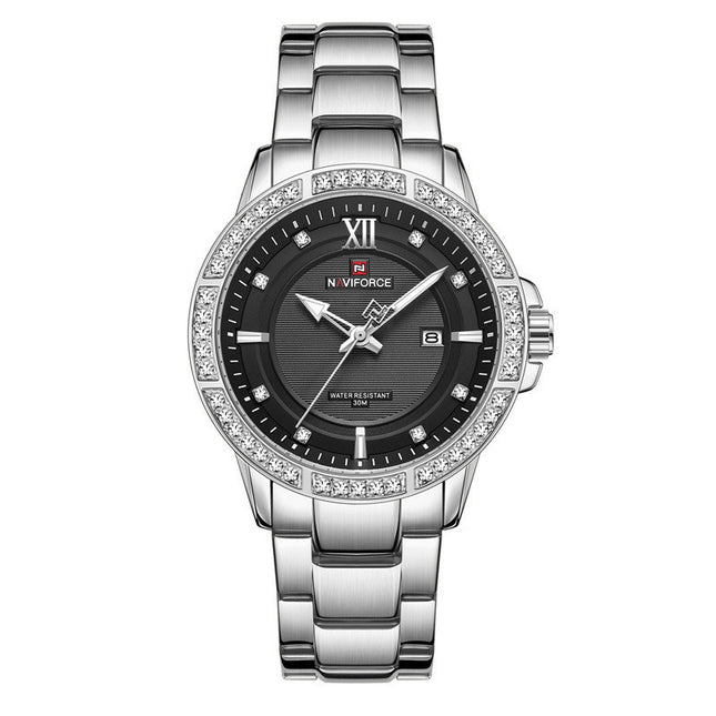 Diamond watch men's waterproof luminous large dial quartz watch
