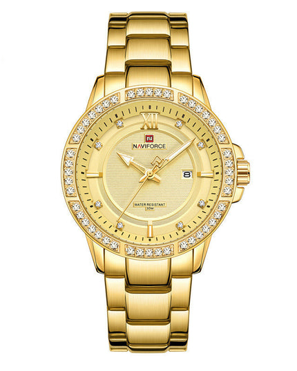 Diamond watch men's waterproof luminous large dial quartz watch