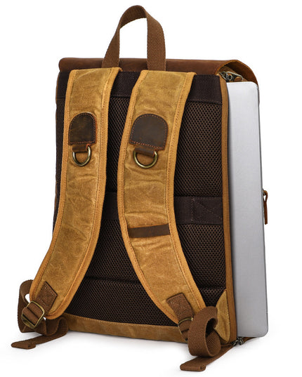 Casual Shoulder Camera Bag Hit Color Waterproof Canvas Slr Digital Bag Retro Hit Color Camera Backpack