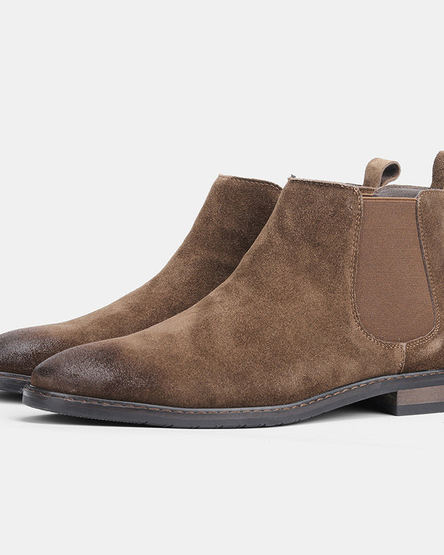 Boot Retro Casual Trend Mid-Cut Leather Boots High-Cut  Ankle Boots