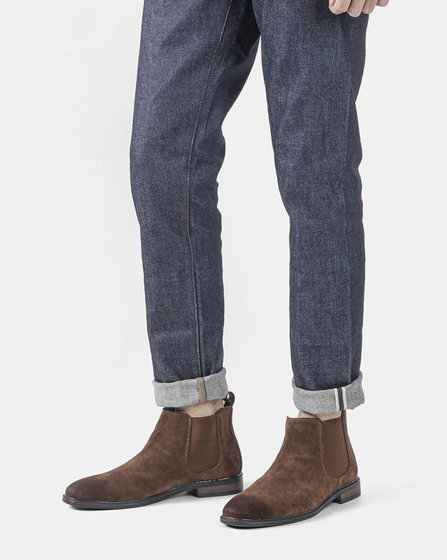 Boot Retro Casual Trend Mid-Cut Leather Boots High-Cut  Ankle Boots