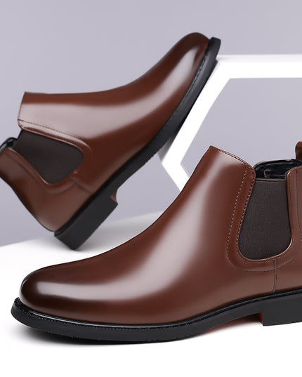 Autumn And Winter Fleece-lined Martin Boots Men's Shoes Cross-border Amazon Wear-resistant Worker Boot Rubber Outdoor Mountaineering Plus Size 38-4