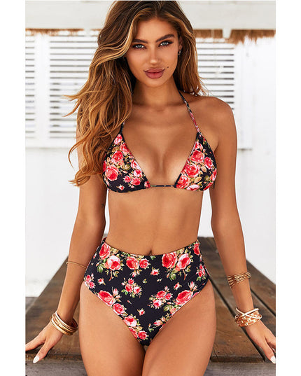 Sexy High Waist Split Swimsuit Women European And American Split High Waist Bikini