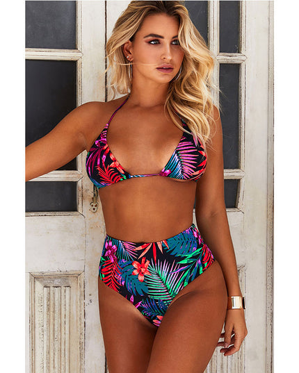 Sexy High Waist Split Swimsuit Women European And American Split High Waist Bikini