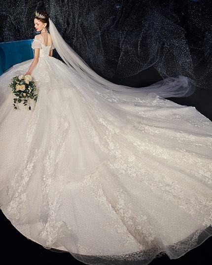 Bride Large Size Covering Pregnant Belly, Main Yarn, Small French Covering Arm, Trailing