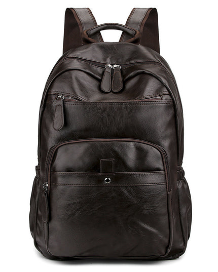 New Bag Simulation Leather Backpack, Soft Leather Large-Capacity Fashion Backpack Backpack, Casual Simple One Shoulder