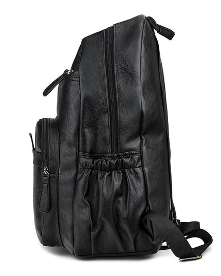 New Bag Simulation Leather Backpack, Soft Leather Large-Capacity Fashion Backpack Backpack, Casual Simple One Shoulder