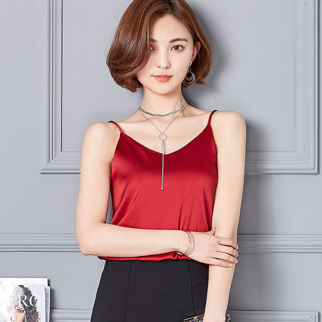 Women's Elegant Satin Tank Top