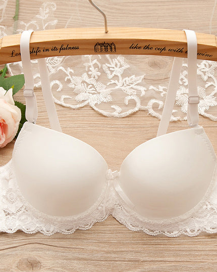 Bra Small Chest Gathered Bra With Underwire