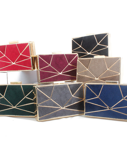 Fashion Trend Elegant Atmosphere Lady Solid Color Flannel Dinner Bag