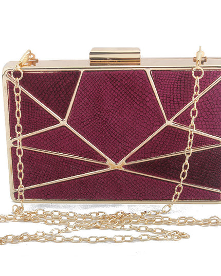 Fashion Trend Elegant Atmosphere Lady Solid Color Flannel Dinner Bag