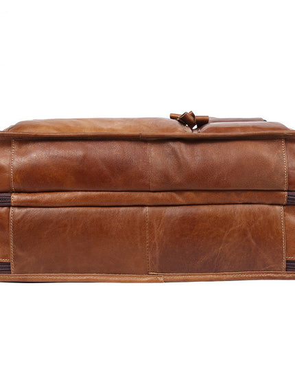 Casual Retro Leather Men's Briefcase Handbag