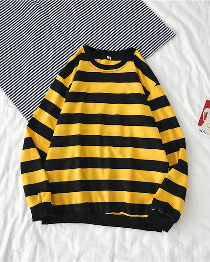 Striped Trendy Sweater Men's Hip Hop