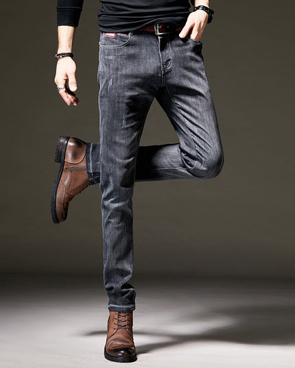 Men's Jeans Small Feet Slim Pants