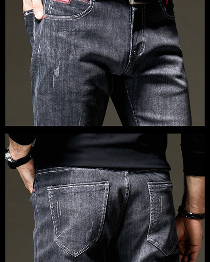 Men's Jeans Small Feet Slim Pants