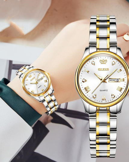 Automatic Waterproof Luminous Calendar Quartz Ladies Watch