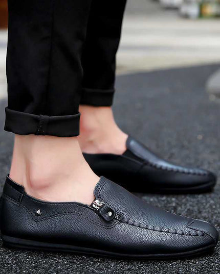 Boys No Shoelaces Pointed Toe Acne Peas Shoes Yellow Orange Lazy Single Thin Moccasins Rest Scoop Shoes