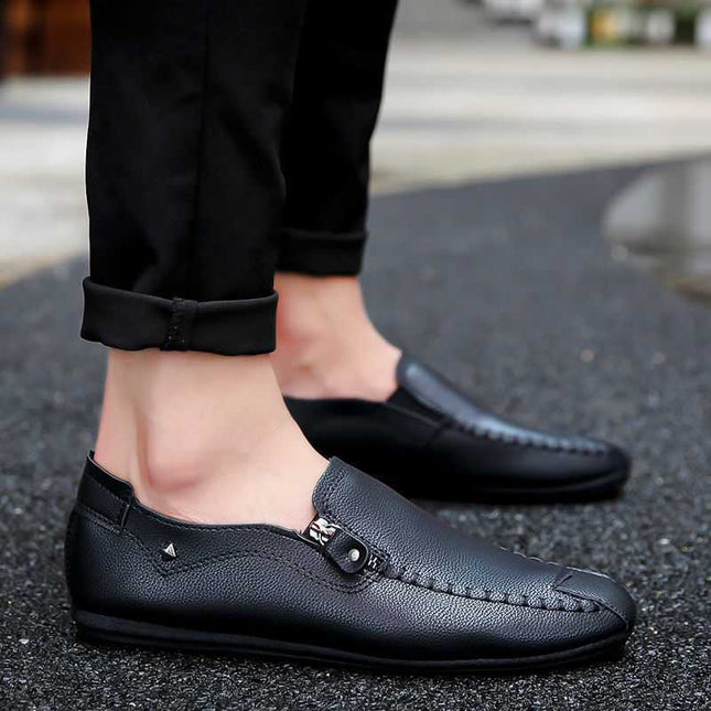 Boys No Shoelaces Pointed Toe Acne Peas Shoes Yellow Orange Lazy Single Thin Moccasins Rest Scoop Shoes